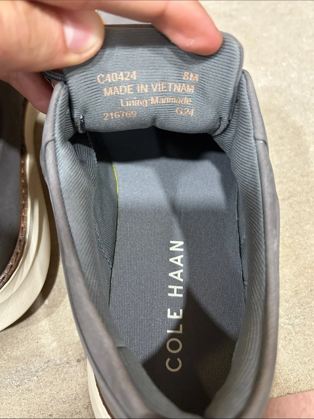 Cole Haan Grey Men's Size 8 Casual Lace-Up Shoes